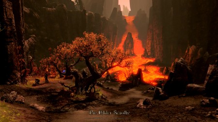 Morrowind's harsh volcanic landscape Morrowind's harsh volcanic landscape